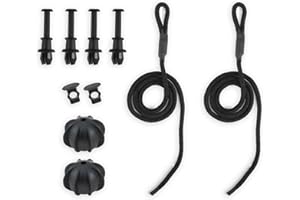 NEYEAU 2 PCS Car Parcel Shelf String, Interior Rear Trunk Parcel Shelf Strap Cords, Durable and Flexible, Universal Design, Car Accessories, with Ball Bracket, and 4 Hooks