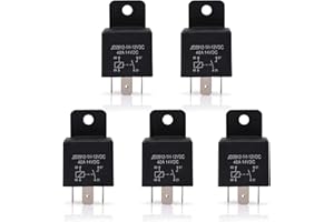 EHDIS 5 Piezas Coches Relé 4 Pin 12v 40 Spst Modelo No .: JD2912-1H-40A 12VDC 14VDC de los detectores magnéticos y Entrantes, Paquete de 5
