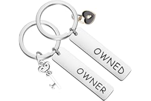 KUIYAI Couple Keychain Set Owner and Owned Keychain BDSM Gifts Daddydom Gift DDLG Gifts Babygirl Gift Couple Gift