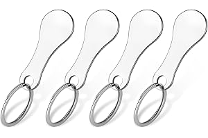 BLEEZM Llave de carrito de compras de acero inoxidable de 4 piezas, carrito de compras con chip, chip de carrito de compras, llavero de chip de carrito de compras