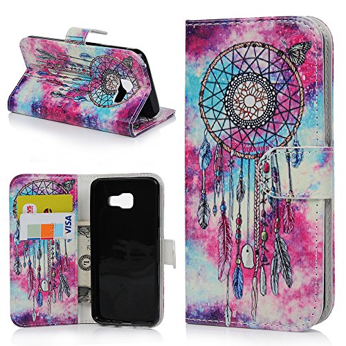 Hülle für Samsung Galaxy A5 2016 Hülle Badalink Schutzhülle Leder TPU Handyhülle Traumfänger Handytasche Wallet Case Ständer Magnet-Schloss Handyhülle Case Cover Flipcase+Mehrfunktional Touch Pen+Staubschutz - 2