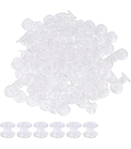 12mm Chicago Screws, 20 Sets Plastic Chicago Screws Slotted Head Binding Post 5.5mm OD Screw Bolts Leather Rivets Fasteners Connectors White for Leather Belt Scrapbook Photo Albums