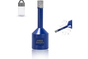JOISIDE Broca de diamante con 8 mm x M14,Broca para azulejos, gres porcelánico, para cerámica, granito, vidrio, porcelana, amoladora angular