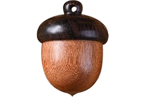 GENERIC Pastillero - Organizador de Pastillas con Forma de Nuez de Pino de Madera | Pastillero con Forma de Bellota | Lindos contenedores de tamaño de Viaje Organizador de Pastillas de Medicina Accesorio de