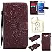 Produktbild für Galaxy Grand Prime SM-G530 G531F (5 Zoll) Hülle,Geprägte Muster Handy hülle / Tasche / Cover / Case für das Samsung Galaxy Grand Prime SM-G530 G531F (5 Zoll) PU Leder Flip Cover Leder Hülle Kunstleder Folio Schutzhülle Wallet Tasche Etui Standfunktion Kredit Kartenfächer+Schlüsselanhänger (T) (5)