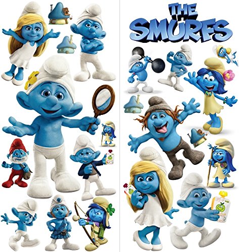 Preisvergleich Produktbild die Schlümpfe Wandaufkleber