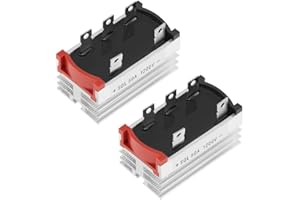 ASHATA Pack of 2 3 Phase Bridge Rectifier 50A 1200V High Power Aluminum Bridge Rectifier Diode for PWM Inverter Electric Current Input,Battery Charging