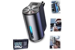 FIENZA Diffusore di oli essenziali per auto intelligente e ricaricabile, USB intelligente per auto, mini umidificatore con tecnologia di atomizzazione nano, 3 luci colorate, diffusore per aromaterapia per