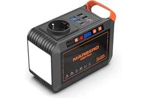 MARBERO 98Wh Centrale Elettrica Portatile 26400mAh Campeggio Generatore di Corrente Power Bank con Presa CA 120W Max 220V CA, CC, USB QC3.0, Torcia LED per CPAP Casa Campeggio Emergenza Backup