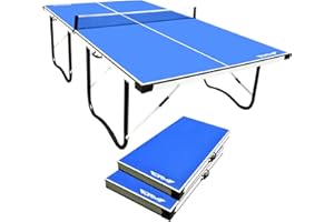 OYE 9FT Professional Indoor Outdoor Table Tennis Table Portable Table Tennis Table, 10 Minute Quick Assembly Adjustable Ping Pong Table with Thickened Tube and Single Player Playback Mode, Net