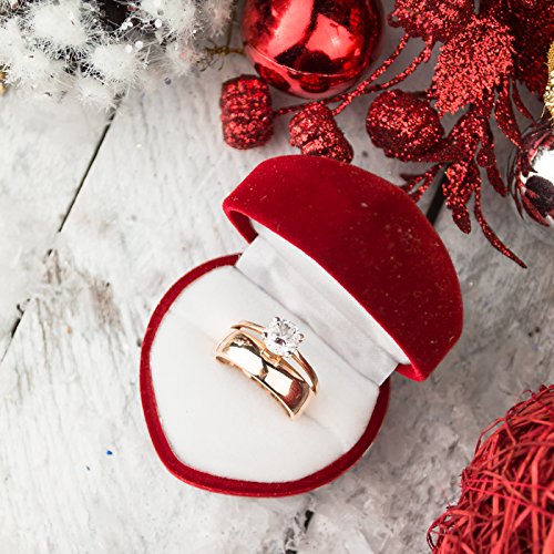 Hochwertige Ring-Schachtel Ringbox für Hochzeit / Valentinstag / Verlobungsring - 5