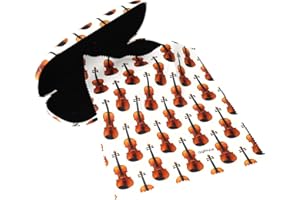 Agifty Brillenetui mit Putztuch Geige Gitarre Noten - Schönes Geschenk für Musiker