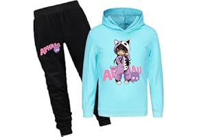 ZhanQuan APHMAU Girls Tracksuit Set Hoodie with Jogging Pants 2 Pieces/set Kids Casual Sweatshirts Outfits 1-13 Years