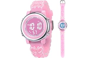 Mamiddle Kinderuhr Digital für Jungen Mädchen 3ATM Wasserdicht Kinder Armbanduhr mit Wecker Datum Stoppuhr Kinder Uhr für 3-10 Jahre