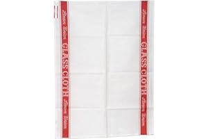 Samuel Lamont Linen Union Glass Cloth Red,74.00 x 49.00 cms