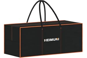 HEIMUNI Borsa di Stoccaggio per Esterni, Impermeabile Porta Cuscini da Giardino Con Maniglia, Custodia per Albero di Natale, Custodia Organizer con Maniglie Borsa da Giardino Grande, 130x45x55cm