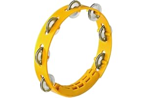NINO Percussion Tambourin compact ABS 8" - Jaune (NINO49Y)