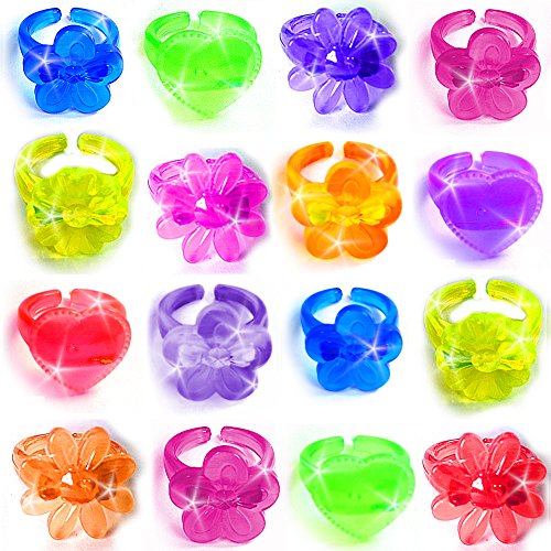 German Trendseller® - 12 x Jelly Ringe - Kinder Mix ┃ Schmuck ┃ Mitgebsel ┃ Kindergeburtstag ┃ Regenbogen Ringe ┃ 12 Stück