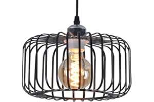 AIDENCOR Black Ceiling Light Shade, Metal Light Shade, Modern Designer Pendant Lamp Shade Black lampshades for Ceiling Lights, Bedside Lamps, Bedroom, Living Room, Kitchen, Hallway, Office