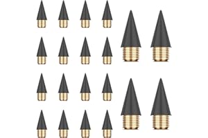 AUAUY 20 Stück Inkless Pencil Austauschbare Mine, Unendlich Bleistift Austauschbare Graphitspitze, Schwarz Graphitspitze, Everlasting Pencils Ersatzkopf zum Schreiben Zeichnen Büro Schulbedarf
