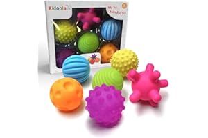 kidoola Sensory Ball Toys Baby & Toddler Multi-Ball Bath Toy - Textured Ball Variety Set Promotes Sensory Engagement & Development, Suitable for Teething Kids (Ages 0+)