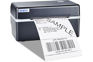 vretti Thermal Label Printer, 4x6 Shipping Label Printer, 152mm/s Desktop Barcode Printer Machine Shipping Packages, Small Business, Amazon, Ebay, Etsy, Shopify, and FedEx on Windows& Mac