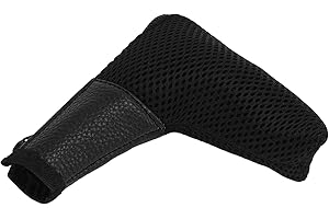 BuyWeek Golf Headcover, L Shaped Mesh Golf Headcover Golf Club Putter Head Cover Protective Bag with Zipper