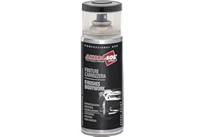 Ambro-Sol V400FAS1 Smalto / Vernice Finiture Carrozzeria, Indicata per Riverniciare o Rinnovare Paraurti, Fasce Laterali e Spoilers, Bomboletta Spray in Banda Stagnata Riciclabile 400 ml,Nero Goffrato