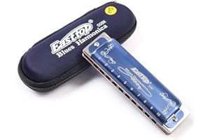 ADIYA Blues Harmonica Eb Key, Diatonic Blues Harp Mouth Organ 10 hole 20 tone Blue Harmonica, Beginner, Professional, Adult and Child, Student Standard Harmonica Instrument