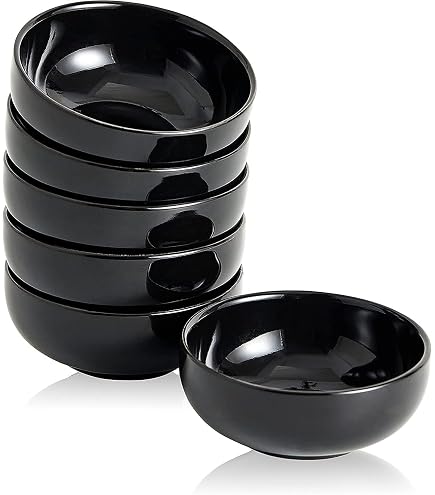H&H Set 6 Ciotoline Rettangolari In Melamina Effetto Ardesia - 7x9x3 Cm, Per Finger Food, Degustazioni E Presentazione, Lavabili In Lavastoviglie