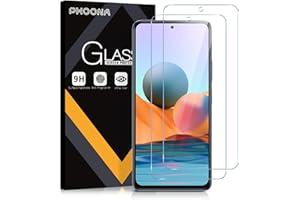 Phoona Folia ochronna do Xiaomi Redmi Note 10 Pro / Note 10 Pro Max 6,67", odporna na zarysowania, twardość 9H, bez pęcherzyków powietrza, przezroczysta folia ochronna na wyświetlacz Ultra HD, 2