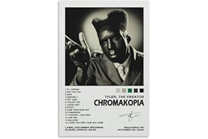 Eiebate Tyler The Creator Poster con cromakopia per stanza, decorazione artistica da parete per camera da letto, 30 x 45 cm