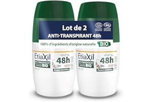 Etiaxil bio déodorant anti-transpirant végétal 48h coco lot de 2x50ml