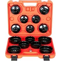 DAYUAN Ölfilterschlüssel-Set 5-teilig – Alu-Steckschlüssel 24-38 Mm Für 3/8" Antrieb, Cr-V
