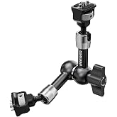 NEEWER 1/4 in&ccedil; (1/4 in&ccedil;) mafsallı Magic Arm, 360&deg; k&uuml;re başlı konumlandırma pimleri, DSLR aksiyon kamerası monit&ouml;r&uuml; video ışığ