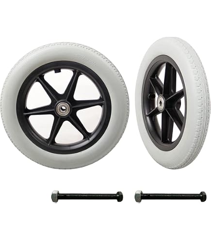 Rollen Für Bürostuhl Hartboden 200 X 50 Rollstuhl Reifen Vorne, Grau, Rillenprofil, TOP-Qualität Reifen 180x45 Grau