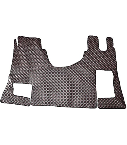 24/7 AUTO Beige Eco Leather Floor Mats For RH Drive Mercedes Actros MP4 – Automatic Transmission, CE Certified