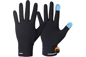 Tofern Gants Tactiles sous-Gants Hiver Automne - Ultra Doux Seconde Peau, Isolation Thermique Coupe-Vent Respirant pour Ski Moto Vélo Randonnée & Usage Intérieur Homme Femme