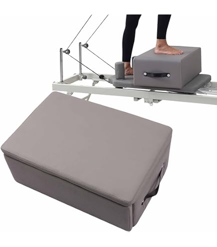 STOTT PILATES MERRITHEW Reformer Box mit Fußgurt, regulär, Schwarz