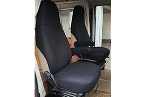 BREMER SITZBEZÜGE Fundas de Asiento para piloto compatibles con Autocaravana, Camper Ducato, Conductor y Pasajero 814, Color Negro