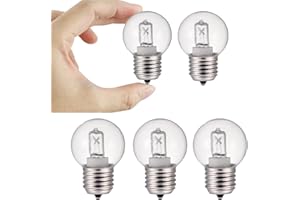 RUNSMOOTH Bombillas para Horno Bombilla Resistente Al Calor De Luz Cálida E27 40W Bombilla para Horno 220-240V Lámpara De Horno Bombilla Resistente Al Calor 500 ° C (Blanc - 5 piezas)