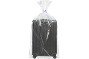 YOTELAB Extra Large Clear Plastic Storage Boxes Storage Bags 5 Pack 40" x 60" Large Jumbo Storage Bags for Luggage, Suitcase, Furniture, 5 Ribbons Included