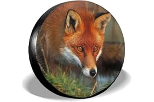 Hokdny Reserveradabdeckung,Radreifenabdeckung,70-75cm Radabdeckung Wetterfest Reifenschutz Schmutzfest Universal Ersatz Reifen Abdeckung für LKW SUV RV (Roter Fuchs),15inch