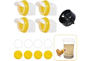 WHIMSII Mangiatoia per polli, senza sprechi, mangiatoia automatica per polli, anatre, oche, uccelli, quaglie