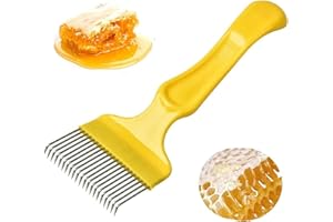 Oriental eLife Edelstahl Entdeckelungs Gabel, Bienen Entdeckelungsgabel, Honiggabel Schneiden, Honig Kamm Imkereiausrüstung Zubehör Bienenzucht Werkzeug mit 21 Zinken