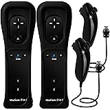 TechKen Remote Controller and Nunchuk for Wii, Remote Plus Controller for Wii with Motion Plus and Nunchuck, Remote Joystick 