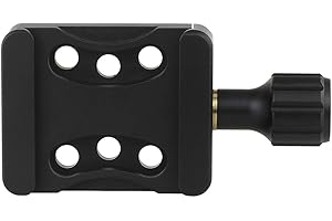 Haoge CP-20 - Soporte adaptador de abrazadera tipo Arca de liberación rápida con tres pares de agujeros de 20 mm para sistema de soporte de bricolaje con placas Haoge seleccionadas