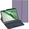 YHFZR Keyboard Case for Honor Magic Pad 2 Tablet 12.3 Inch - (QWERTY Layout) 7 Colors Backlit Ultra Slim Flip Wireless Keyboard Stand Case for Honor Magic Pad 2 Tablet 12.3 Inch, Purple