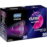 Durex Intense 30'lı Uyarıcı Jelli ve Tırtıklı Prezervatif & Durex Extreme 30'li Geciktiricili ve Tırtıklı Prezervatif