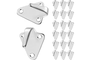 DNGH Ganci In Metallo a Tre Fori Gancio Sponde Rimorchio Zincati Ganci per Teloni Camion (20 Pcs)